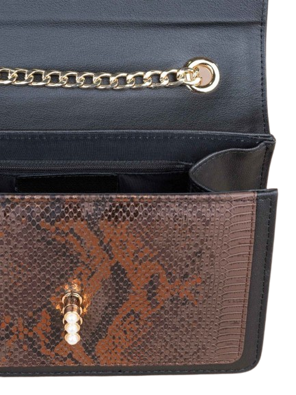 Frestvia Textured Pearl Twist Lock Handbag for Women's