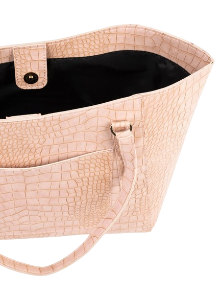 Frestvia Pink Textured Tote Bag for Women's