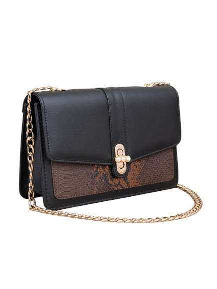 Frestvia Textured Pearl Twist Lock Handbag for Women's