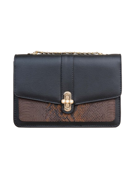 Frestvia Textured Pearl Twist Lock Handbag for Women's