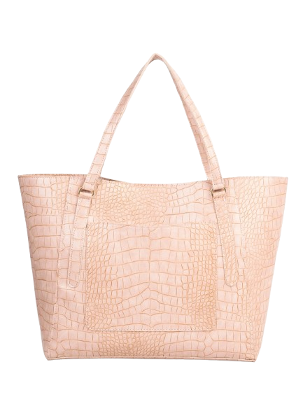 Frestvia Pink Textured Tote Bag for Women's