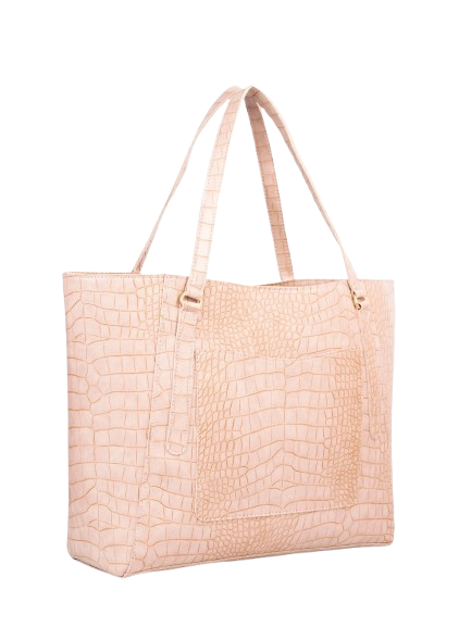 Frestvia Pink Textured Tote Bag for Women's