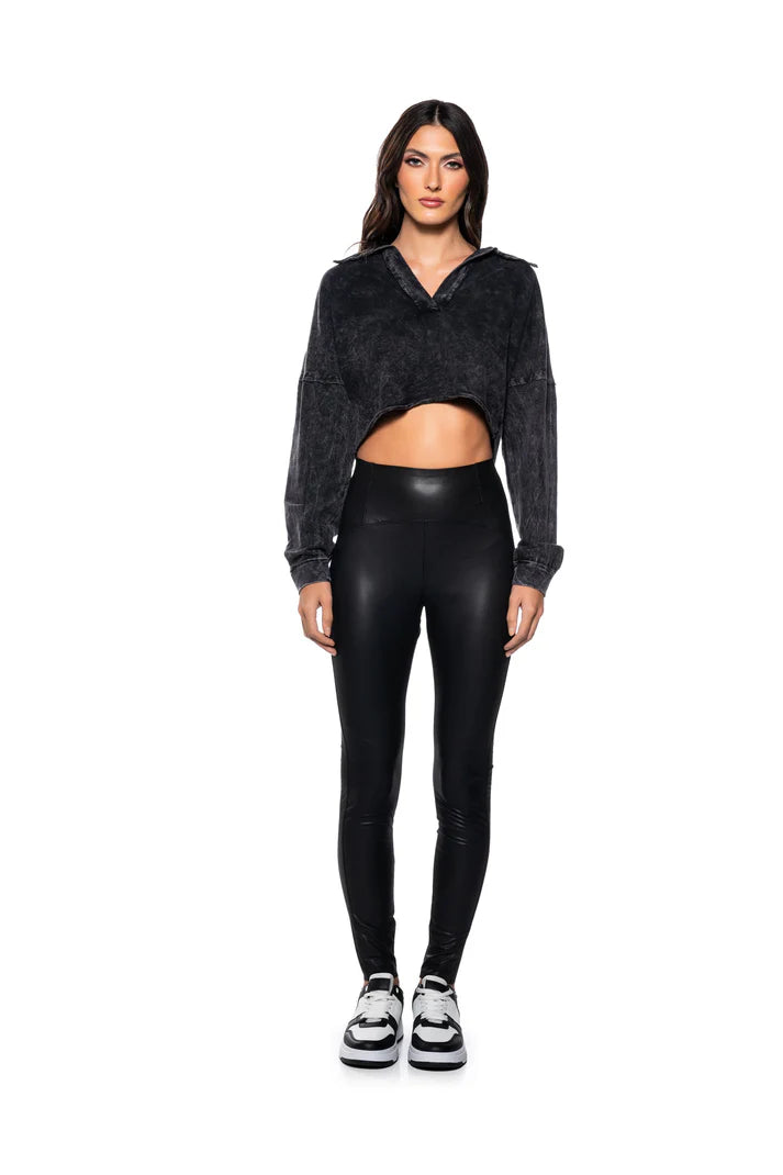 RIO HIGH RISE LEGGING WITH 4 WAY STRETCH IN BLACK